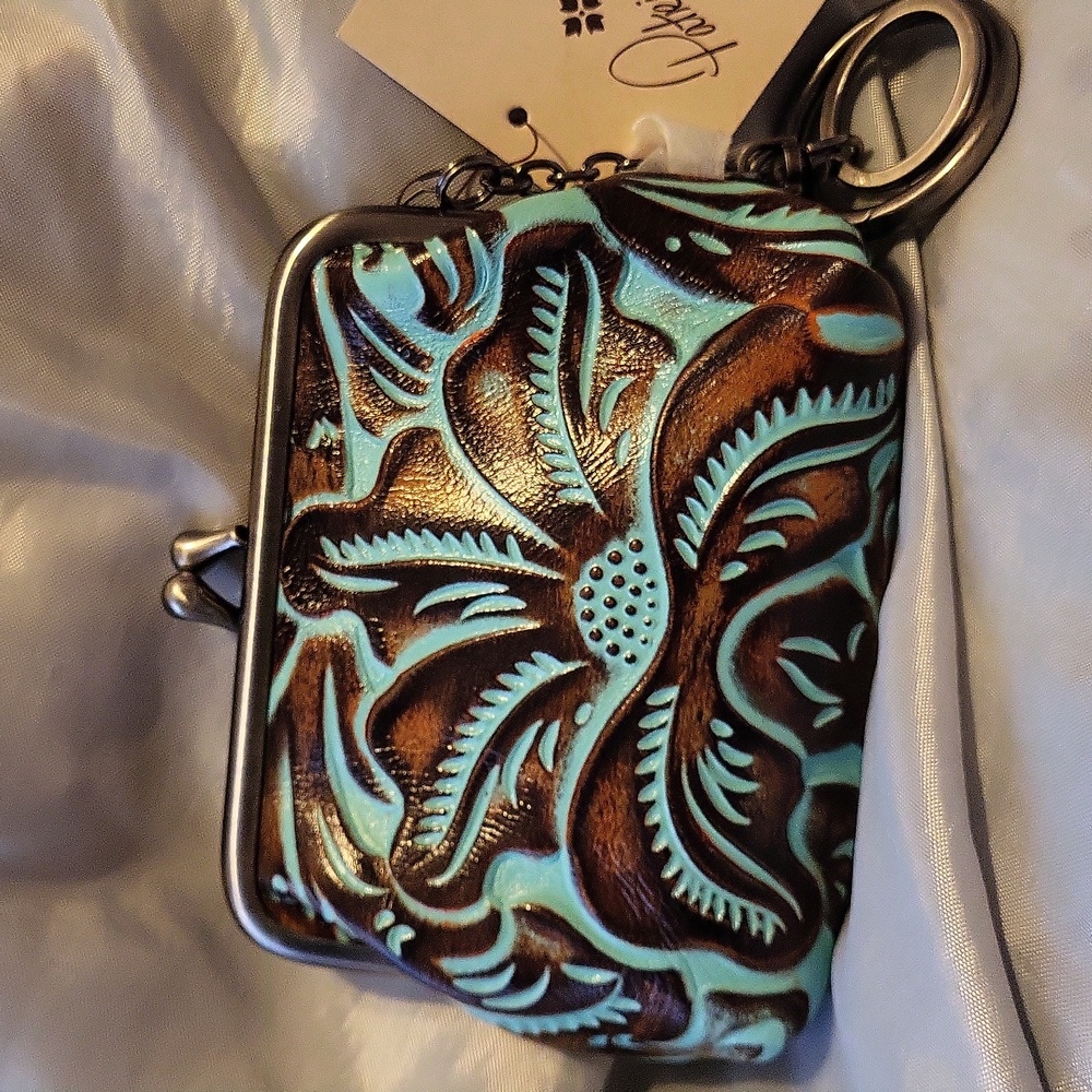 Patricia Nash Borse coin purse w keyring  NWT